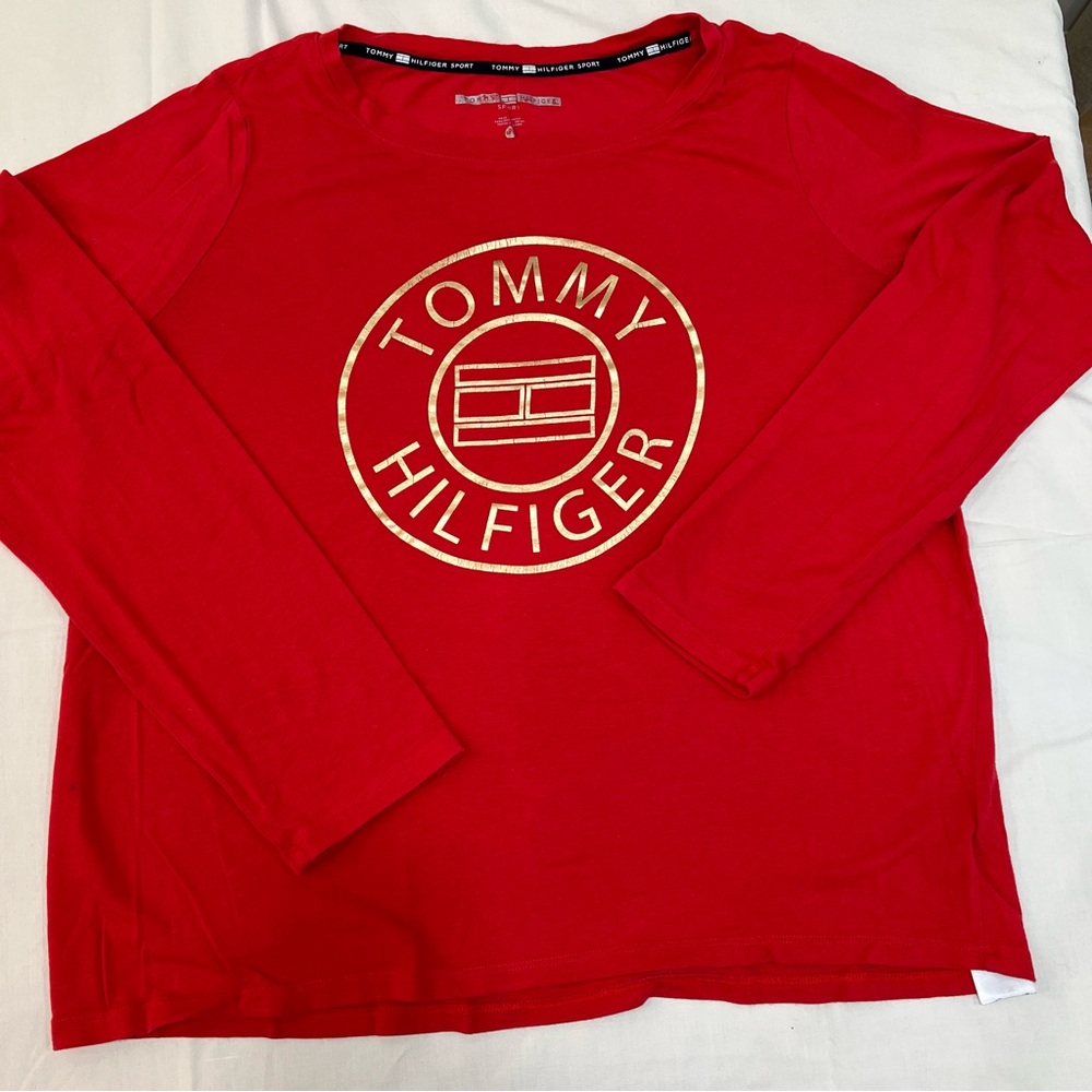 Tommy Hilfiger Red Long Sleeve Shirt